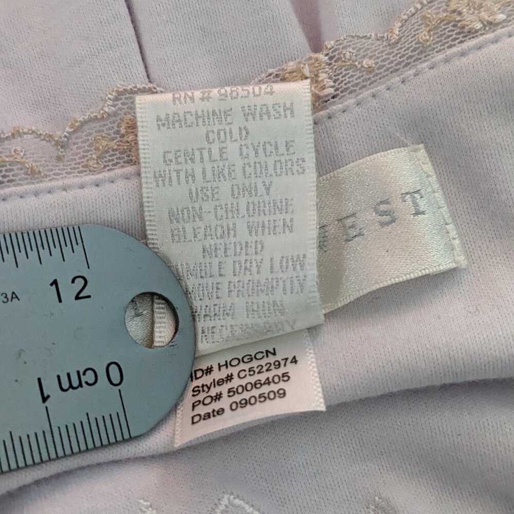 ** NEW ** EILEEN WEST Cotton Long Sleeve Lace Ballet Nightgown Medium Lilac - Picture 6 of 7